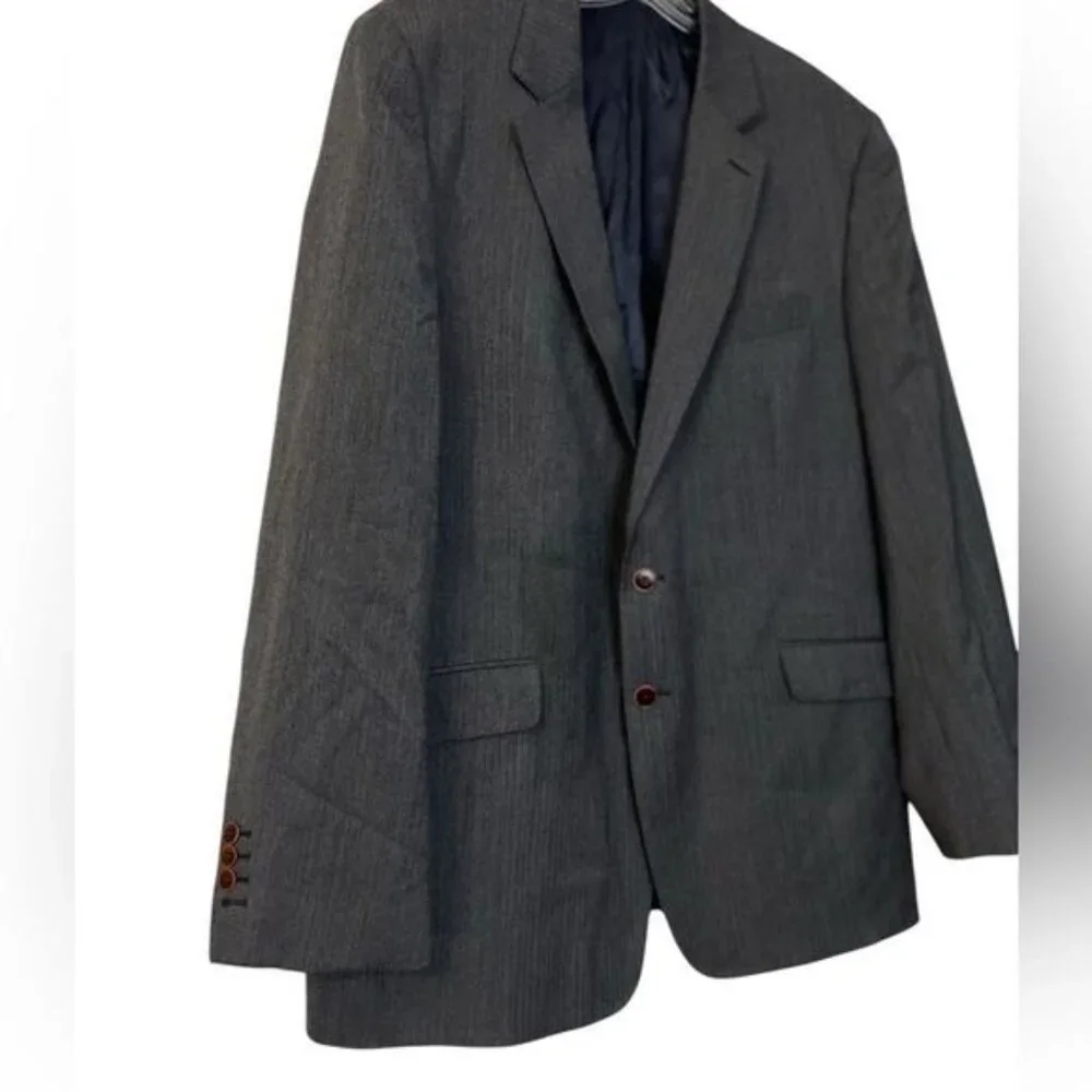Charles Tyrwhitt Mens Blazer Sport Coat suit jacket Gray 48R office business - Picture 3 of 6